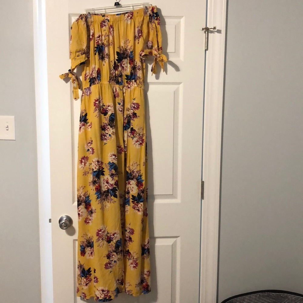 Yellow maxi dress